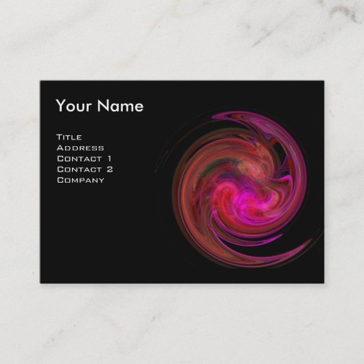 LIGHT VORTEX MONOGRAM Vibrant zwart roze violet Visitekaartje (Voorkant)