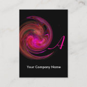 LIGHT VORTEX MONOGRAM Vibrant zwart roze violet Visitekaartje (Achterkant)