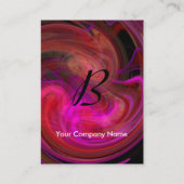 LIGHT VORTEX MONOGRAM Vibrant zwart roze violet Visitekaartje (Achterkant)