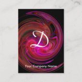 LIGHT VORTEX MONOGRAM Vibrant zwart roze violet Visitekaartje (Achterkant)