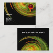 LIGHT VORTEX RUBY- oranje geel groen zwart rood Visitekaartje (Voorkant / Achterkant)