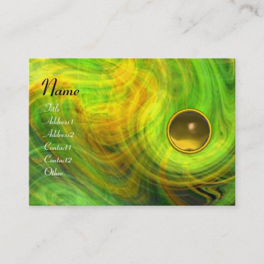 LIGHT VORTEX TOPAZ green yellow oranje blue Visitekaartje (Voorkant)