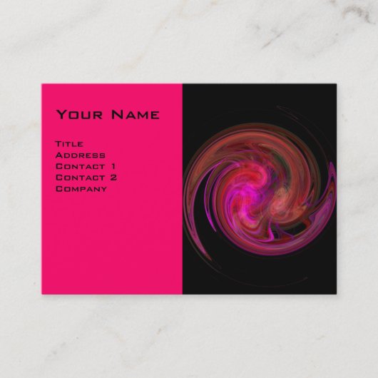 LIGHT VORTEX, vibrant fuchsia Black roze red Visitekaartje (Voorkant)