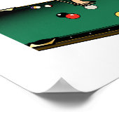 Light Vrouw Billiards Player Poster (Hoek)