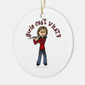 Light Vrouw Flute Player Keramisch Ornament (Links)