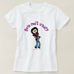 Light Vrouw Saxophone Player T-shirt