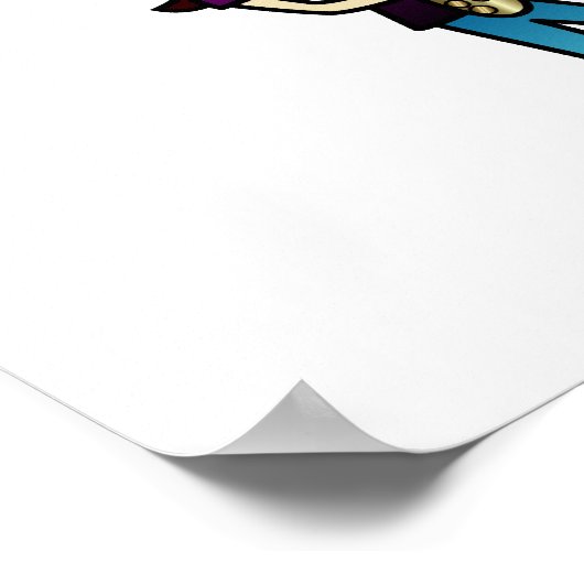 Light Vrouw Saxophone-speler Poster (Hoek)