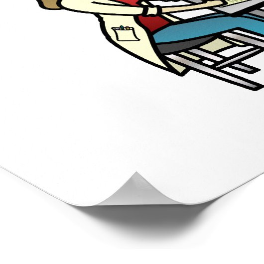 Light Vrouw Scientist Poster (Hoek)