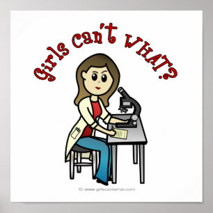 Light Vrouw Scientist Poster