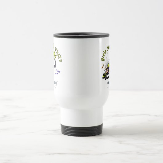 Light Vrouw Scuba Diver Reisbeker (Center)