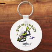 Light Vrouw Scuba Diver Sleutelhanger (Voorkant)