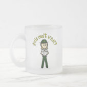Light Vrouw Sheriff in Green Uniform Matglas Koffiemok (Links)