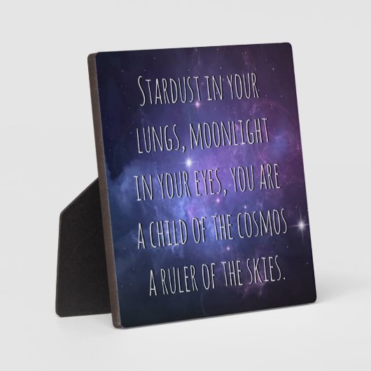 Light Warrior Cosmos Poem Fotoplaat (Voorkant)