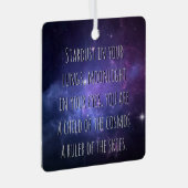 Light Warrior Cosmos Poem Metalen Ornament (Voorkant Rechts)