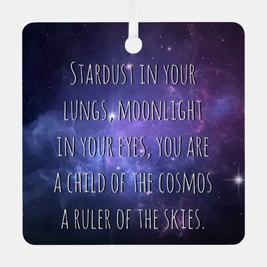 Light Warrior Cosmos Poem Metalen Ornament (Voorkant)