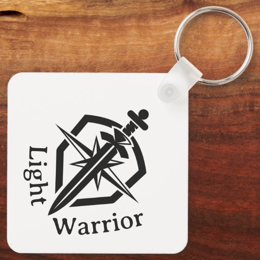 Light Warrior Sword And Shield Sleutelhanger (Achterkant)
