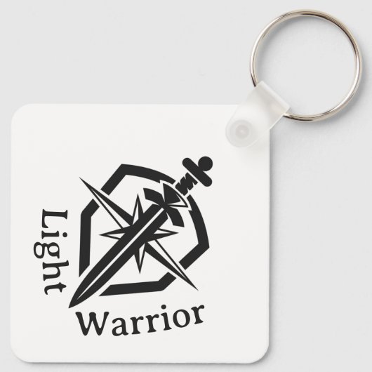 Light Warrior Sword And Shield Sleutelhanger (Achterkant)