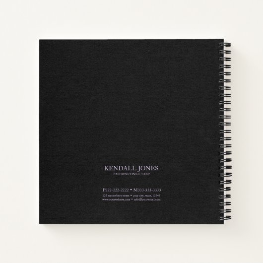 Light Wave and Stardust Monogram Lavender ID781 Notitieboek (Achterkant)