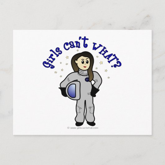 Light Woman Astronaut Briefkaart (Voorkant)