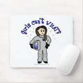 Light Woman Astronaut Muismat (Met muis)