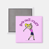 Light Woman Golfer Magneet (Voorkant / Achterkant)