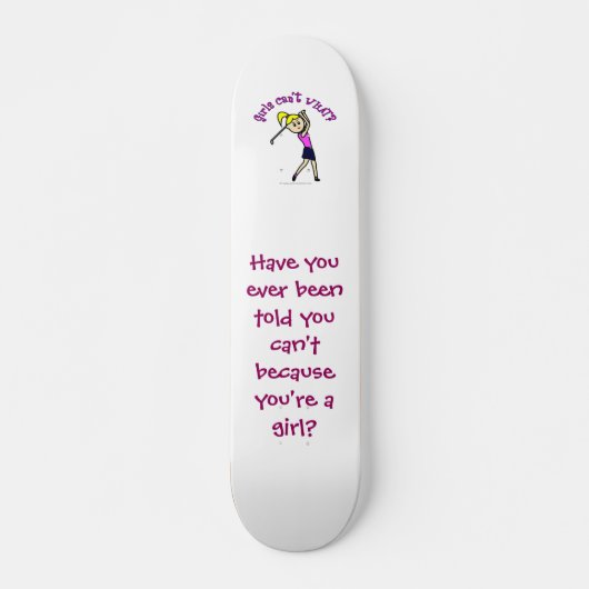 Light Woman Golfer Persoonlijk Skateboard (Voorkant)