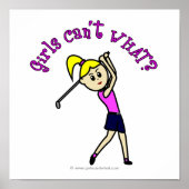 Light Woman Golfer Poster (Voorkant)