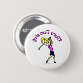 Light Woman Golfer Ronde Button 5,7 Cm (Voorkant /achterkant)