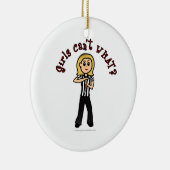 Light Woman Referee Keramisch Ornament (Rechts)