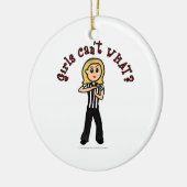 Light Woman Referee Keramisch Ornament (Links)