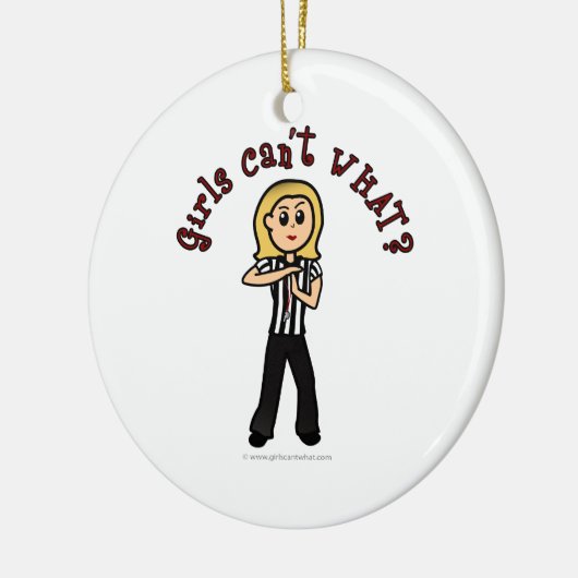 Light Woman Referee Keramisch Ornament (Links)