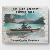 Light Wood Brushstroke Lijst Memory Keepsake Fotoplaat (Voorkant)