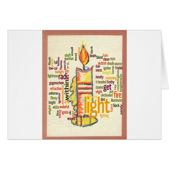 Light Word Cloud Art Print (Voorkant Horizontaal)
