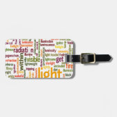Light Word Cloud Art Print Bagagelabel (Voorkant horizontaal)