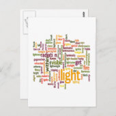 Light Word Cloud Art Print Briefkaart (Voorkant / Achterkant)