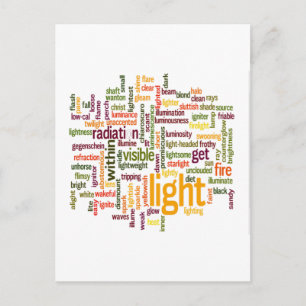 Light Word Cloud Art Print Briefkaart