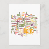 Light Word Cloud Art Print Briefkaart (Voorkant)