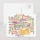 Light Word Cloud Art Print Briefkaart (Voorkant / Achterkant)