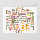 Light Word Cloud Art Print Briefkaart (Voorkant)