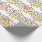 Light Word Cloud Art Print Cadeaupapier (Hoek)