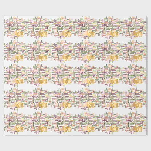 Light Word Cloud Art Print Cadeaupapier (Vlak)