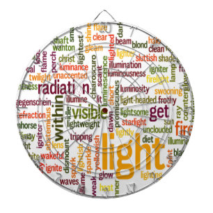 Light Word Cloud Art Print Dartbord