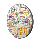 Light Word Cloud Art Print Dartbord (Voorkant Rechts)