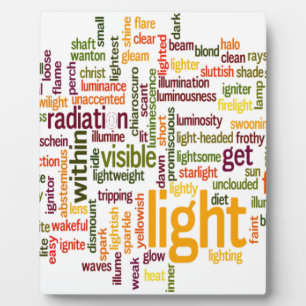 Light Word Cloud Art Print Fotoplaat