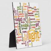 Light Word Cloud Art Print Fotoplaat (Zijkant)