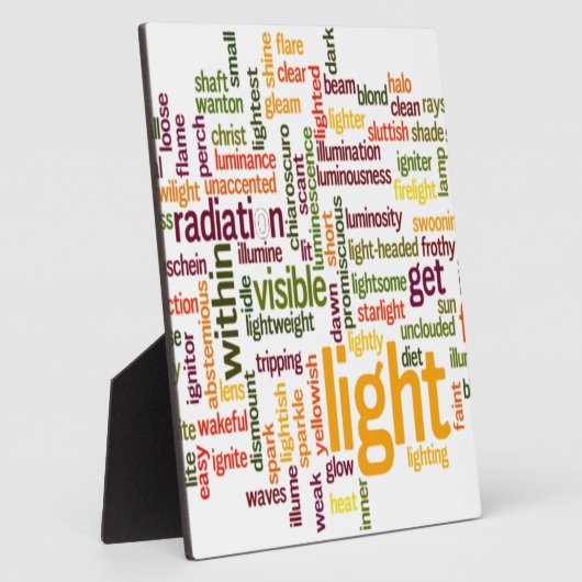 Light Word Cloud Art Print Fotoplaat (Zijkant)
