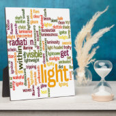 Light Word Cloud Art Print Fotoplaat (Zijkant)
