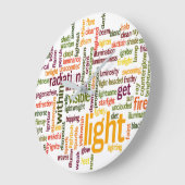 Light Word Cloud Art Print Grote Klok (Hoek)