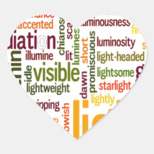 Light Word Cloud Art Print Hart Sticker