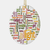 Light Word Cloud Art Print Keramisch Ornament (Rechts)
